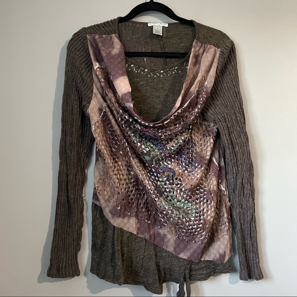 Alberto Makali embellished long sleeve top size medium - Picture 2 of 12